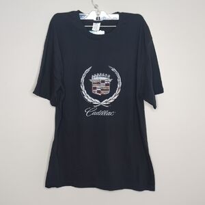 Cadillac Men's Short Sleeve Black Logo Tee